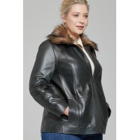 Indiana Faux Fur Women's Leather Jacket