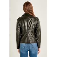 Mira Black Sport Women Leather Jacket