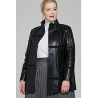 Dazzling Black Women's Genuine Leather Jacket