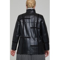 Dazzling Black Women's Genuine Leather Jacket