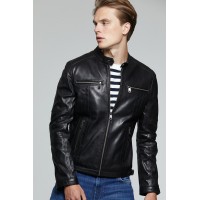 Arlo Black Men's Lambskin Leather Jacket