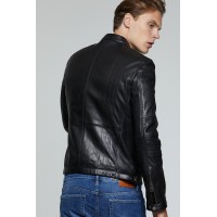 Arlo Black Men's Lambskin Leather Jacket