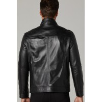 Black Cassius Men's Leather Jacket