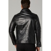 Hudson Men’s Classic Black Leather Jacket