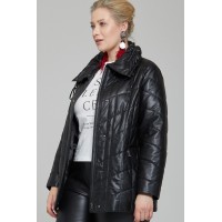 Stylish Women's Leather Jacket in Black