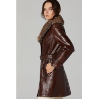 Brown Anwen Women's Leather Jacket