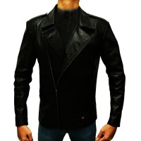 Stylish Black Slim Body Original Leather Jacket