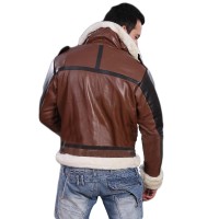 B3 Bomber Men's Real (Cow-Hide) Leather Jacket with Fur Collar
