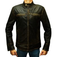Stylish Black One shaded Fit Body Leather Jacket