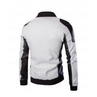 Joliet White Leather Perforated Jacket Mens For Sale