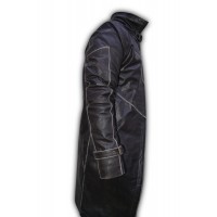 Watch Dogs Brown Leather Jacket Trench Coat