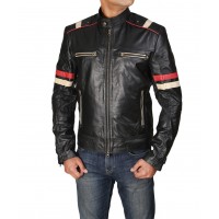 Motorcycle Cafe Racer Retro Moto Leather Jacket