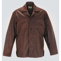 Style Leather Brown Color Jacket