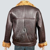BROWN AVIATOR GINGER LEATHER JACKET