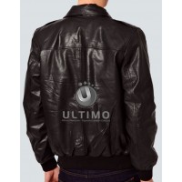 Black Leather jacket with flap pocket