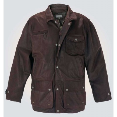 Genuine Peter Style Brown Leather Coat