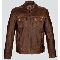 Martin Leather Bomber Brown Jacket 