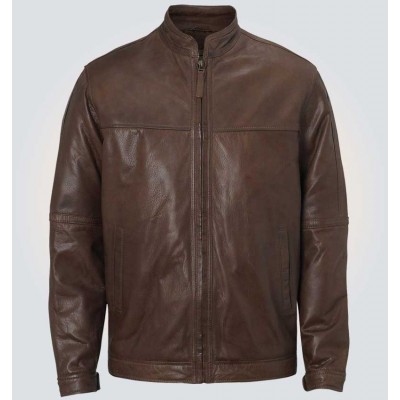 Genuine Rust John Leather Jacket For Mens