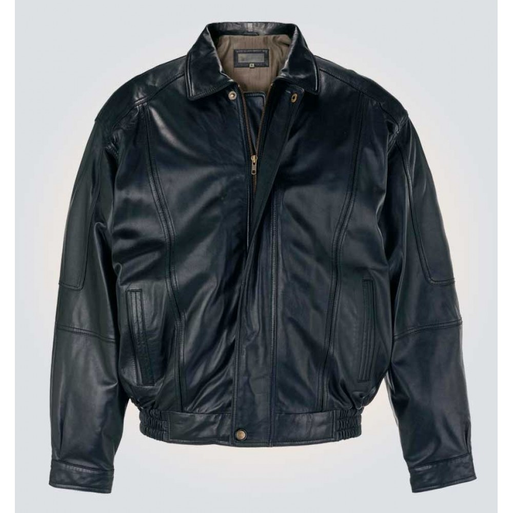 Black Bomber Stylish Leather Jacket