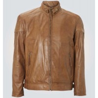 Men Antique Brown Stylish Leather Jacket
