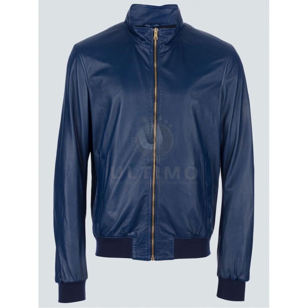 Men's Blue Ryan Reynolds Leather Jacket - Ultimo Jackets