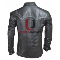Walking Dead  David Morrissey Black Leather Jacket 