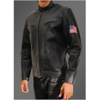 US Flag Swordfish Stanely Jobson Leather Jacket