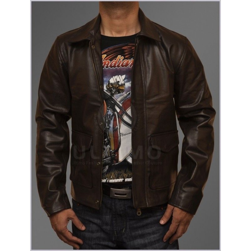 Classic Brown Leather Jacket Indiana Jones