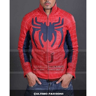Hollywood Antique Spiderman 2 Shield Leather Jacket