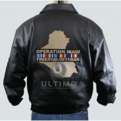 Iraqi Black Leather Jacket