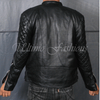Men's Stylish Black Brando Biker Leather Jacket
