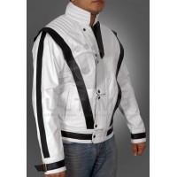 White Beat It Michael Jackson Leather Jacket