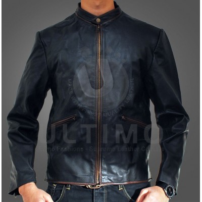 Tron Legacy (GARRETT HEDLUND) Classical Black Leather Jacket