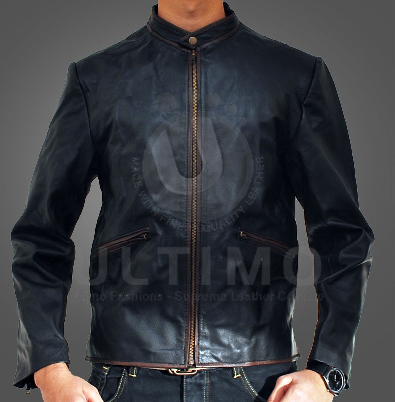 Tron Legacy (GARRETT HEDLUND) Black Leather Jacket