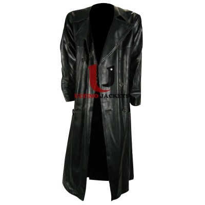 Black Eric Draven The Crow High Quality Leather Long Coat