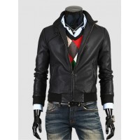 Slim Fit Style Mens Leather Jacket