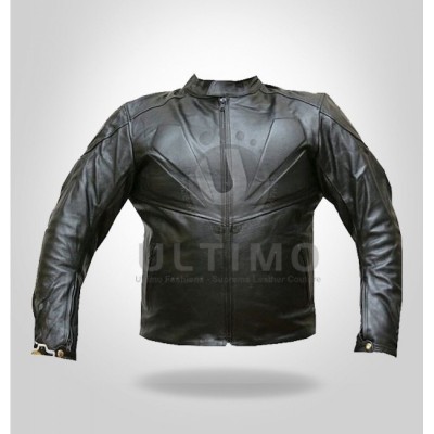 Superb Black Motorcycle Leather Jacket