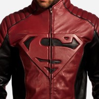 Superman Smallville Jacket Black and Maroon