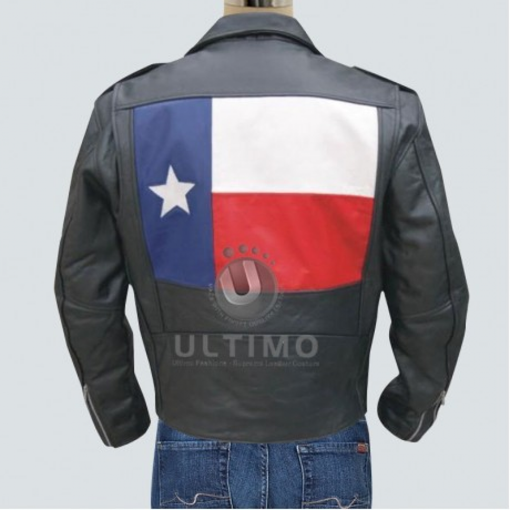 Texas flag Leather Jacket