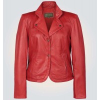 Women's Alice Red High Quality Real Leather Jacket