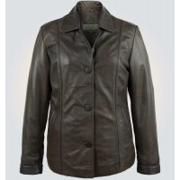 Dark Brown Carol Leather Jacket 