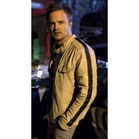 Need For Speed Aaron Paul Movie White Leather Jacket