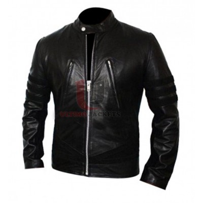 X Men Origins Black Wolverine Leather Jacket
