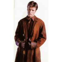 Brown Malcolm Reynolds Serenity Leather Long Coat