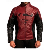 Superman Smallville Jacket Black and Maroon