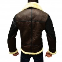 Stylish Brown And Black Real Leather Jacket