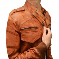 Stylish Brown Leather Jacket for Man 