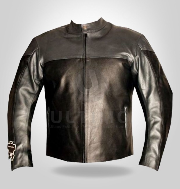 Black Exclusive Motorcycle Leather Jacket.